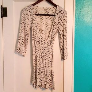 Billabong polka dot wrap dress